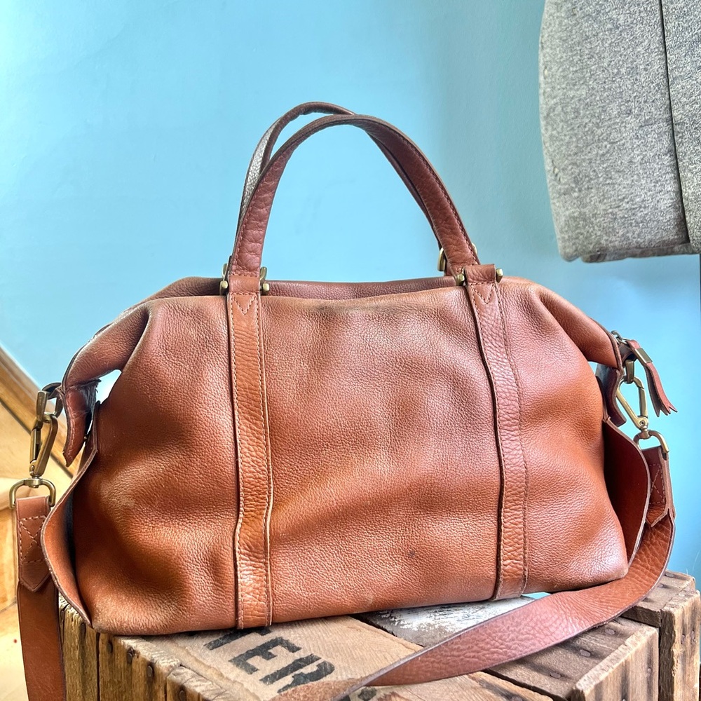 Madewell Brown Leather Glasgow Crossbody Bag